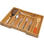 Bamboo Drawer Organizer – Large Expandable Natural Cutlery Tray - Image 8