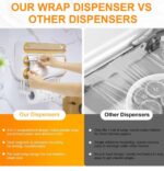 4-in-1 Plastic Wrap Dispenser & Kitchen Organizer with Cutter - Image 6