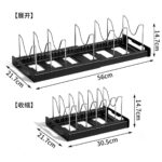 Expandable Kitchen Pot & Lid Organizer – Adjustable Steel Storage Rack - Image 9