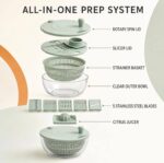 5-in-1 Multi-Function Vegetable Slicer, Shredder & Salad Spinner - Image 7