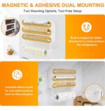 4-in-1 Plastic Wrap Dispenser & Kitchen Organizer with Cutter - Image 5