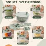 5-in-1 Multi-Function Vegetable Slicer, Shredder & Salad Spinner - Image 6