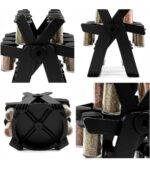 360° Rotating Spice Rack with 18 Glass Jars – Black | Complete Kitchen Spice Organizer - Image 5