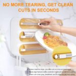 4-in-1 Plastic Wrap Dispenser & Kitchen Organizer with Cutter - Image 4