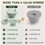 5-in-1 Multi-Function Vegetable Slicer, Shredder & Salad Spinner - Image 4