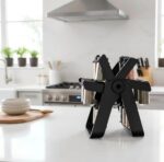 360° Rotating Spice Rack with 18 Glass Jars – Black | Complete Kitchen Spice Organizer - Image 14