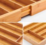 Bamboo Drawer Organizer – Large Expandable Natural Cutlery Tray - Image 10